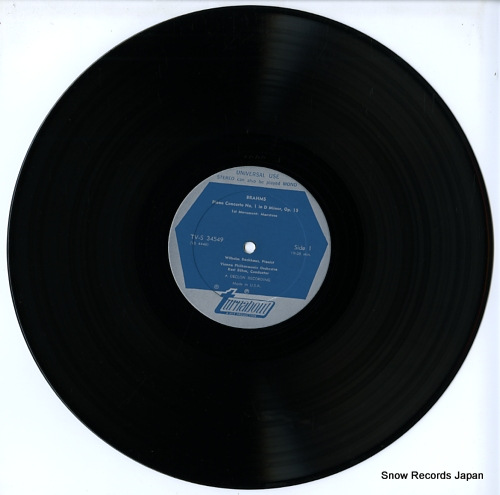 BACKHAUS, WILHELM brahms; piano concerto no.1 in d minor, op.15 TV-S34549