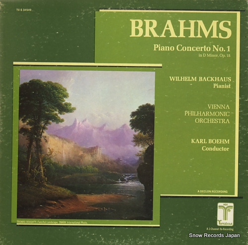 BACKHAUS, WILHELM brahms; piano concerto no.1 in d minor, op.15 TV-S34549