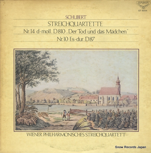 WIENER PHILHARMONISCHES STREICHQUARTETT schubert; streichquartett nr.14 d-moll d810 