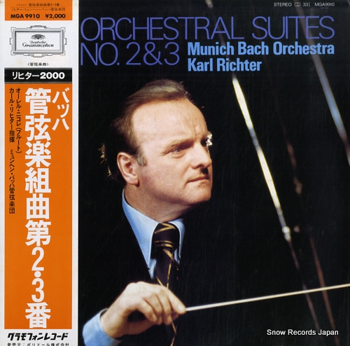RICHTER, KARL bach; orchestral suite no.2 & 3 MGA9910 - front cover