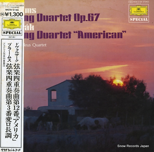 AMADEUS QUARTETT brahms; string quartet op.67 MGW5196