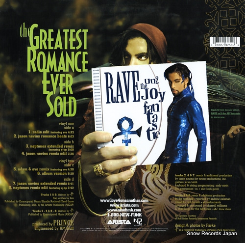 ARTIST, THE (FORMERLY KNOWN AS PRINCE) the greatest romance ever sold 07822-13750-1