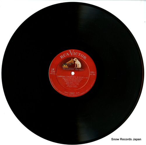 JASCHA, HEIFETZ / WILLIAM PRIMROSE mozart; symphonie concertante in e-flat, k.364 LM2149
