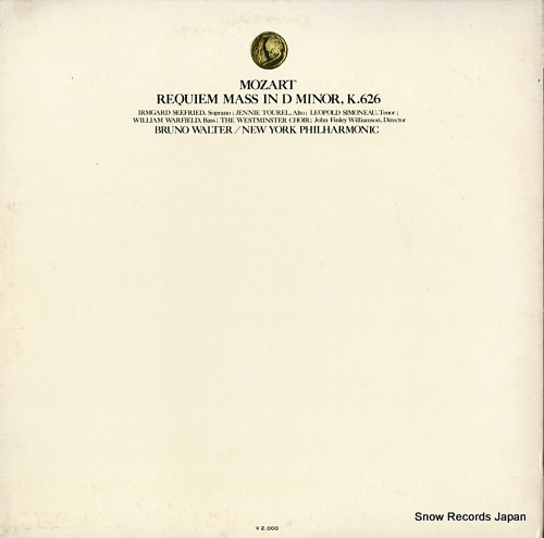 WALTER, BRUNO mozart; requiem mass in d minor, k.626 SONC10466-M