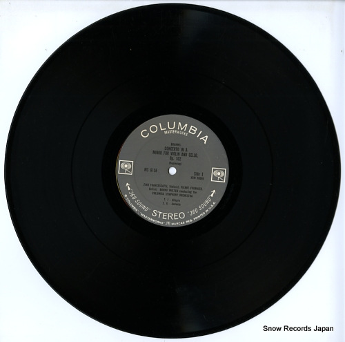 FRANCESCATTI, ZINO / PIERRE FOURNIER CELLO brahms; concerto for violin & cello MS6158