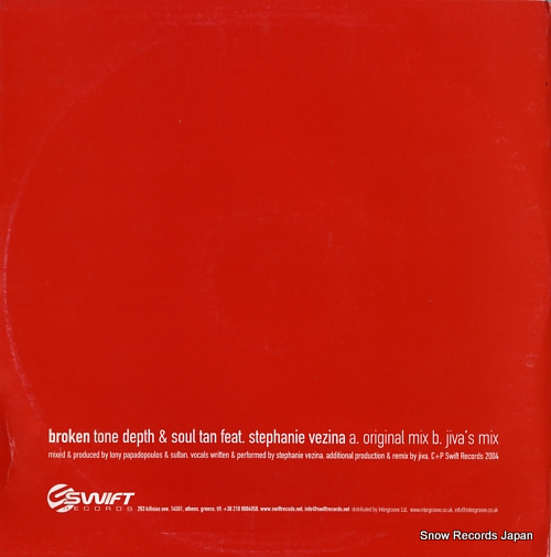 TONE DEPTH AND SOUL TAN broken SWIFT009 - back cover