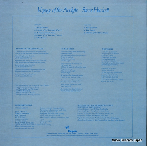HACKETT, STEVE voyage of the acolyte CHR1112