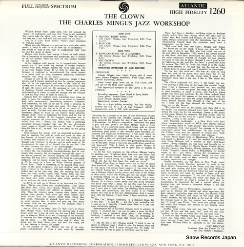 MINGUS, CHARLES the clown P-7509A