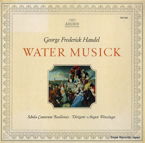 WENZINGER, AUGUST handel; water musick 198365
