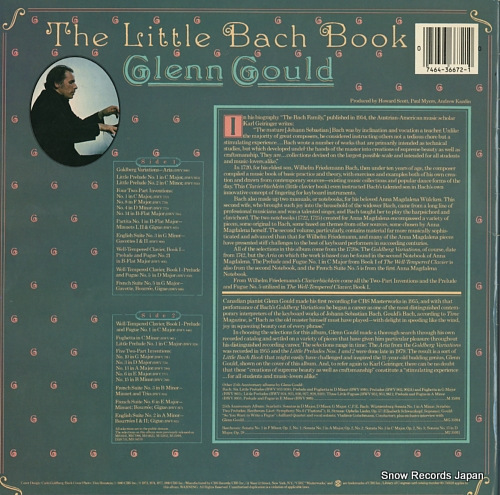 GOULD, GLENN the little bach book M36672