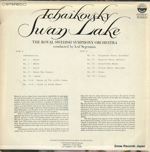 SEGERSTAM, LEIF tchaikovsky; swan lake EVEREST3390