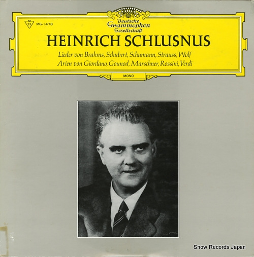 SCHLUSNUS, HEINRICH heinrich schlusnus 1 MG-1478