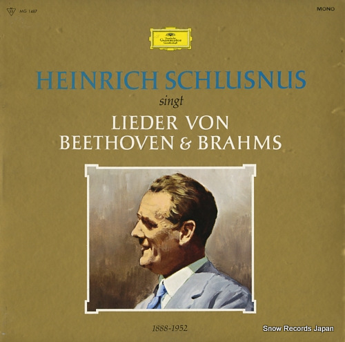 SCHLUSNUS, HEINRICH lieder von beethoven & brahms MG1487
