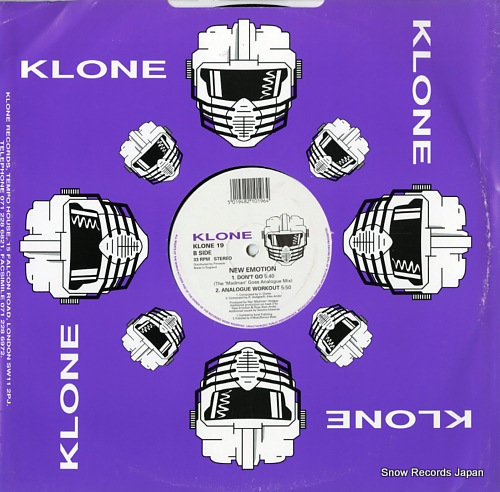 NEW EMOTION don't go KLONE19 - back cover