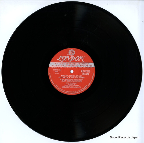 BOSKOVSKY, WILLI mozart; serenade no.9 in d major k320 