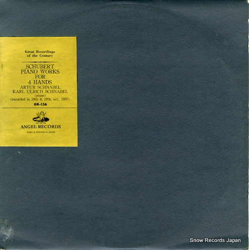 SCHNABEL, ARTUR schubert piano works for 4 hands GR-136