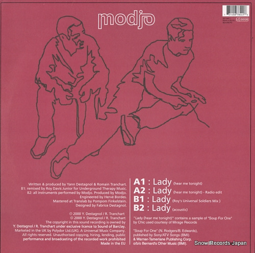 MODJO lady(hear me tonight) 5878441