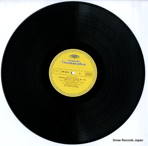KARAJAN, HERBERT VON beethoven; symphony no.9 in d minor MG2051