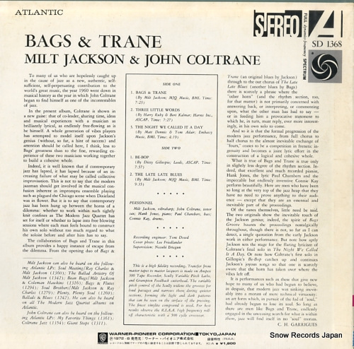 JACKSON, MILT, AND JOHN COLTRANE bags & trane P-6098A