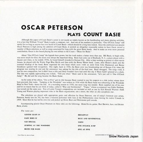 PETERSON, OSCAR plays count basie MV2569