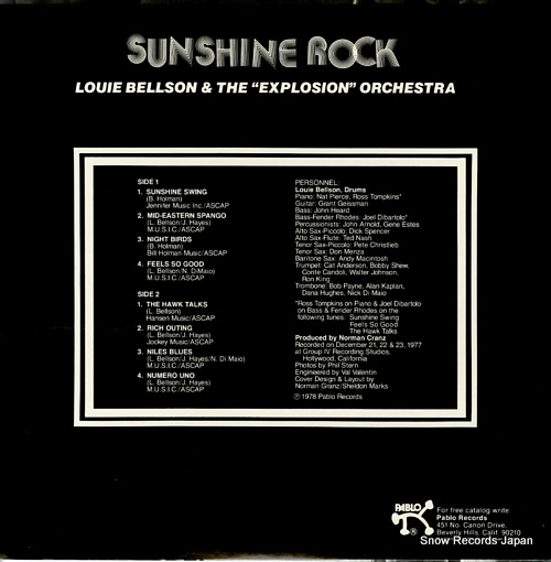 BELLSON, LOUIE sunshine rock MTF1094
