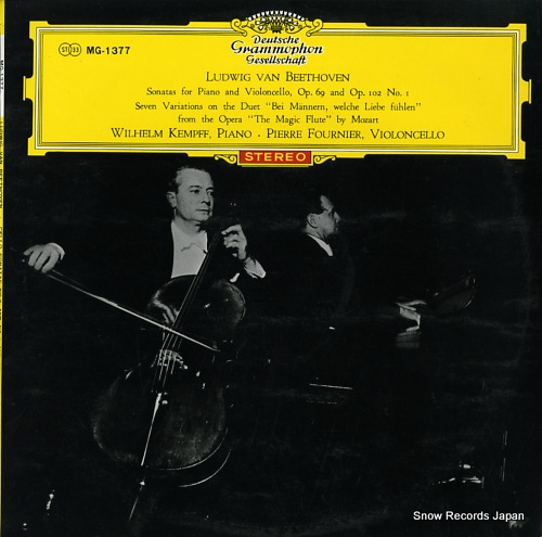 KEMPFF, WILHELM / PIERRE FOURNIER beethoven; sonatas for piano and violoncello, op.69 and op.102 no.1 MG-1377