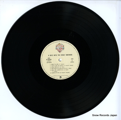 EVERLY BROTHERS, THE a date with the everly brothers P-6209