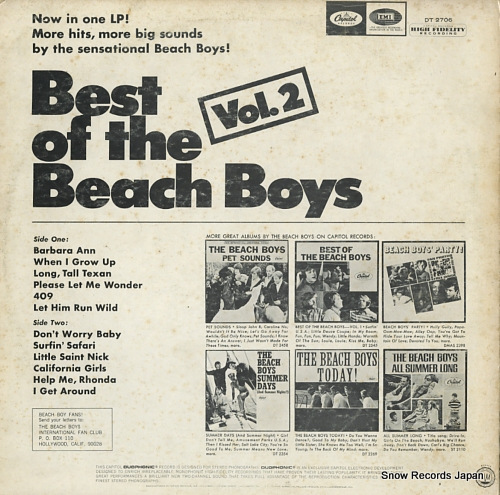 ӡܡ best of the beach boys vol.2 DT2706