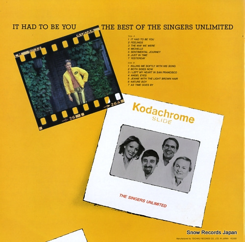SINGERS UNLIMITED, THE it had to be you / best of the singers unlimited SUX-213-P