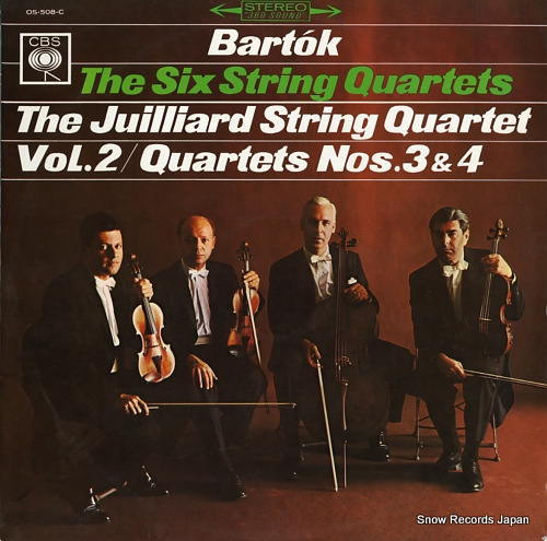 JUILLIARD STRING QUARTET, THE bartok; the six string quartets vol.2 / quartets nos.3 & 4 OS-508-C