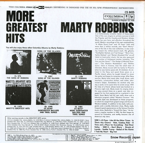 ROBBINS, MARTY more greatest hits CS8435