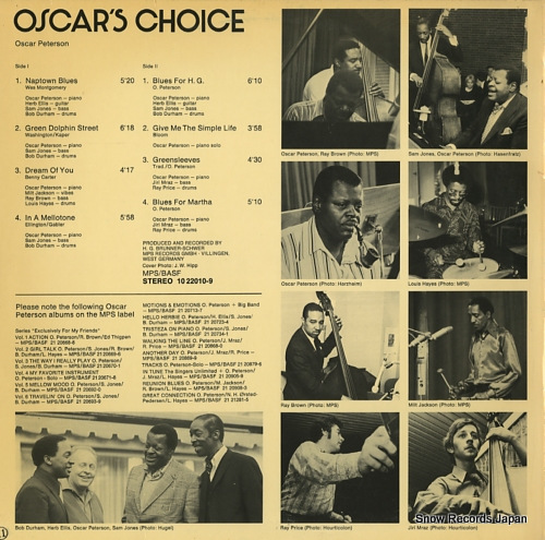 PETERSON, OSCAR oscar's choice 1022010-9