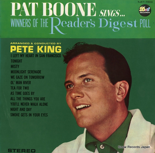 BOONE, PAT winners of the reader's digest poll SJET-7800
