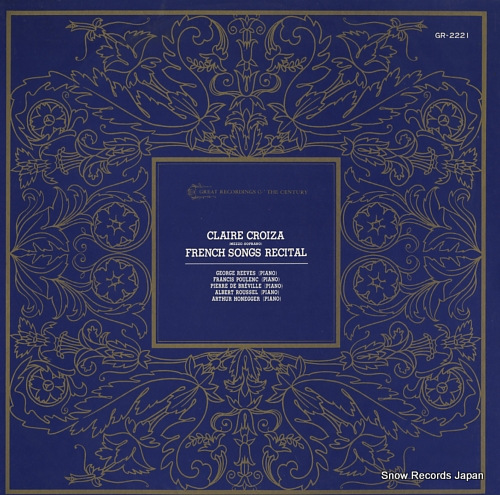 CROIZA, CLAIRE french songs recital GR-2221