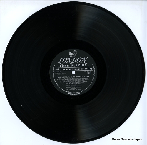 쥸ʥɡå bach; cantata no.11 and no.67 / from cantata no.147 LONDON5092