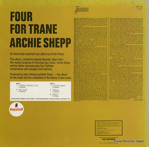 アーチー・シェップ four for trane JAS31