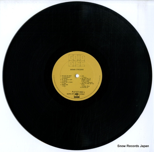 STREISAND, BARBRA gold disc SOPN-97