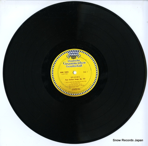 BORG, KIM brahms; four serious songs DGM12023 - disc