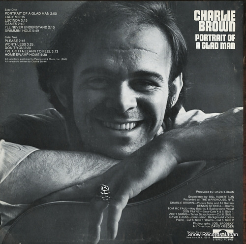 BROWN, CHARLIE portrait of a glad man PD5009 / 24-4037 - back cover