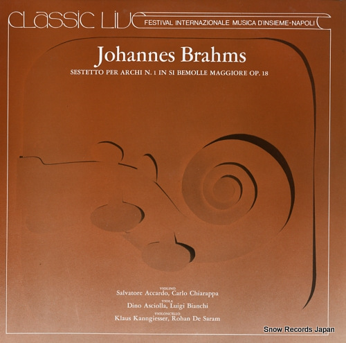 V/A brahms; sestetto per archi n.1 in si bemolle maggiore op.18 PLD.AC60105