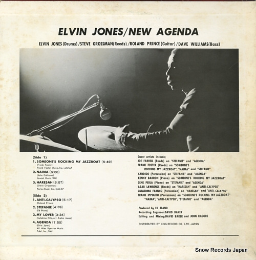 JONES, ELVIN new agenda GP-3025