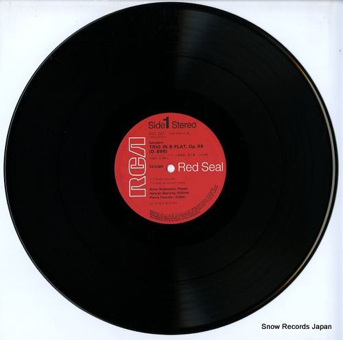 RUBINSTEIN, ARTUR schubert; the two piano trios-in b-flat, in e-flat RVC-2074-75