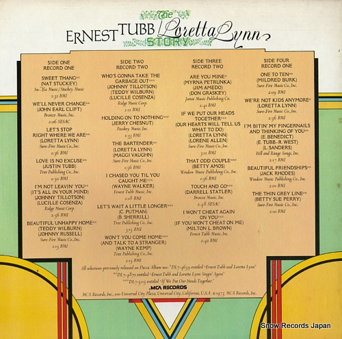 TUBB, ERNEST loretta lynn story MCA2-4000