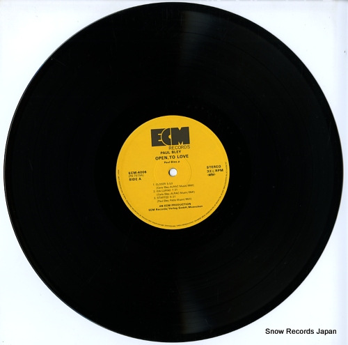 BLEY, PAUL solo piano / open, to love ECM-4006