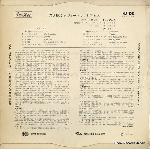 WILLIAMS, ROGER till KLP1012 - back cover