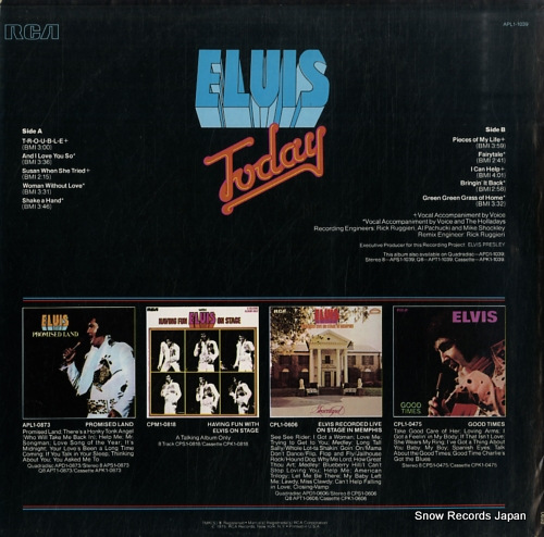 PRESLEY, ELVIS today APL1-1039
