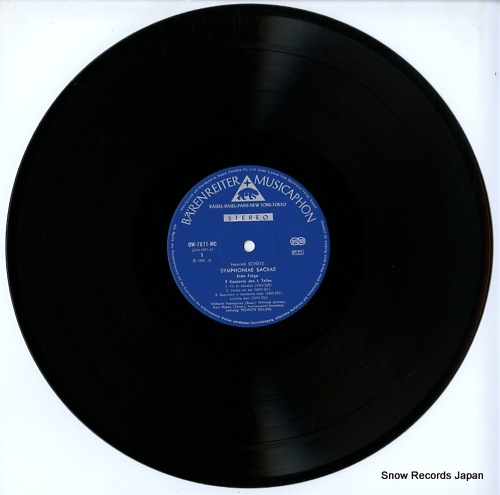 RILLING, HELMUTH schutz; symphoniae sacrae (erste folge, 9 konzerte des i. teiles) OW-7871-MC - disc