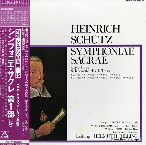 RILLING, HELMUTH schutz; symphoniae sacrae (erste folge, 9 konzerte des i. teiles) OW-7871-MC - front cover