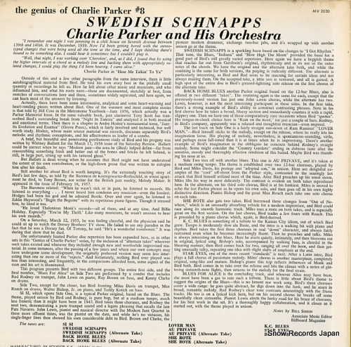 PARKER, CHARLIE swedish schnapps MV2030