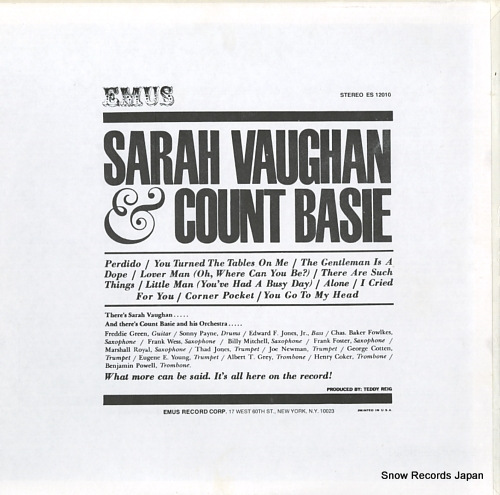 BASIE, COUNT / SARAH VAUGHAN count basie / sarah vaughan ES12010